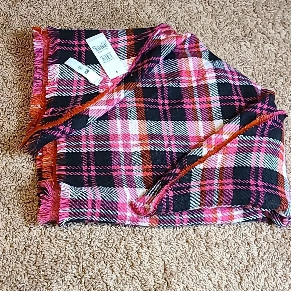BP Pink, Red, white and black multi color triangle scarf